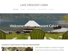 Tablet Screenshot of lakecrescentcabin.com